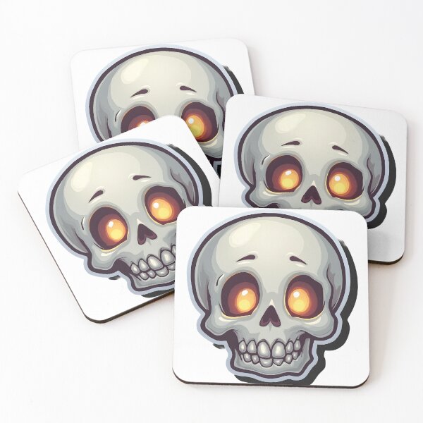 Item preview, Friendly Glowing Skull Buddy – Cute Spooky Cozy Halloween Art designed and sold by santi-ia.