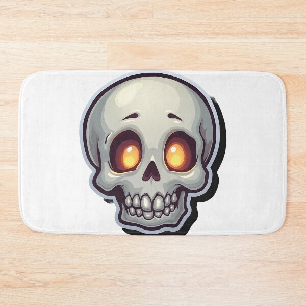 Item preview, Friendly Glowing Skull Buddy – Cute Spooky Cozy Halloween Art designed and sold by santi-ia.