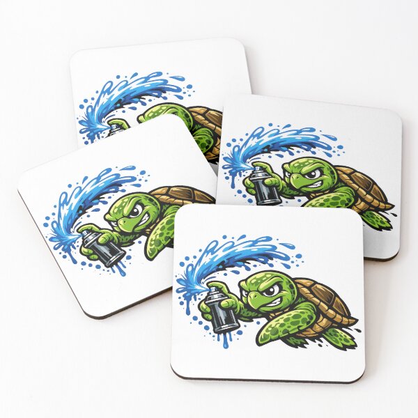 Item preview, Graffiti Artist Sea Turtle With Spray Paint Can designed and sold by zoughlal.