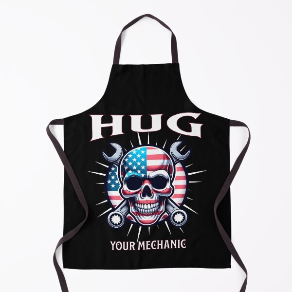 Item preview, Hug Your Mechanic USA American Flag Skull Face Wrench Garage America Tools Racing Cars Auto Mechanic Merica designed and sold by CarantinedChaos.