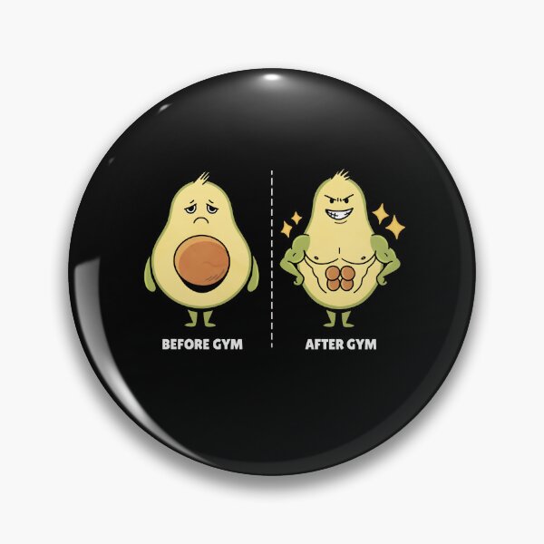 Item preview, Funny Avocado Before and After Gym Muscular Transformation designed and sold by DrawHandArt.