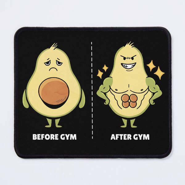Item preview, Funny Avocado Before and After Gym Muscular Transformation designed and sold by DrawHandArt.