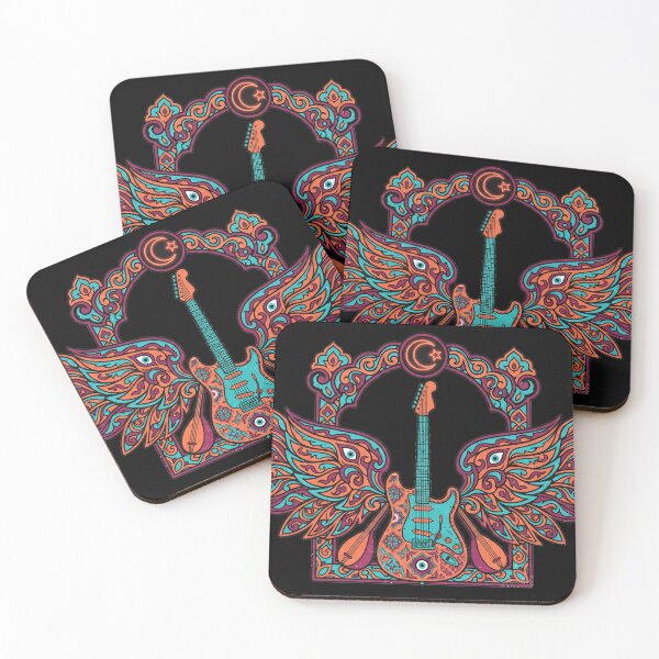 Item preview, Anatolian Fuzz Wings Guitar - 70s Psychedelic Rock Neon Streetwear designed and sold by etuvibes.