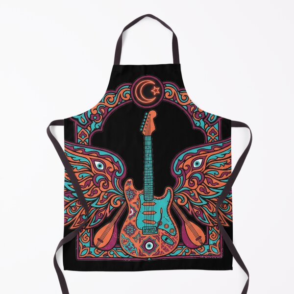 Item preview, Anatolian Fuzz Wings Guitar - 70s Psychedelic Rock Neon Streetwear designed and sold by etuvibes.