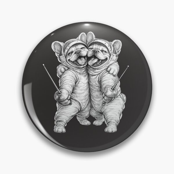 Item preview, Fencer Bulldogs Hug designed and sold by ChillCharmStudio.