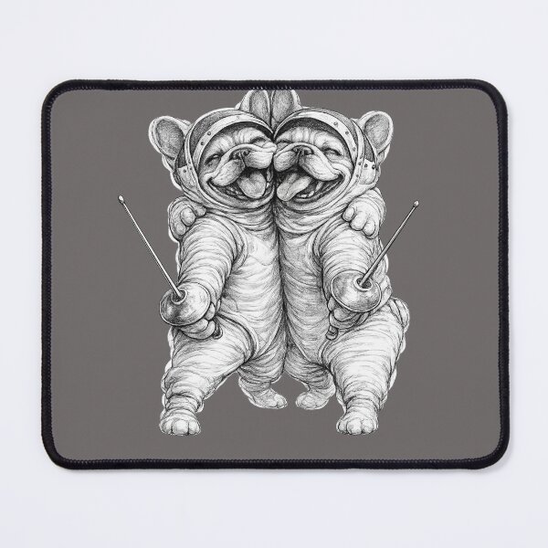 Item preview, Fencer Bulldogs Hug designed and sold by ChillCharmStudio.