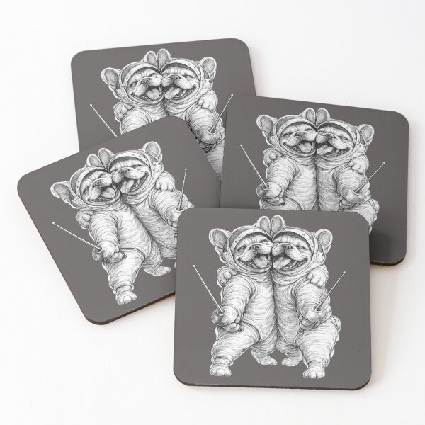 Item preview, Fencer Bulldogs Hug designed and sold by ChillCharmStudio.