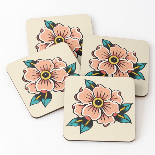 Item preview, American Traditional Wild Rose Tattoo Flash designed and sold by ScotiaInk.