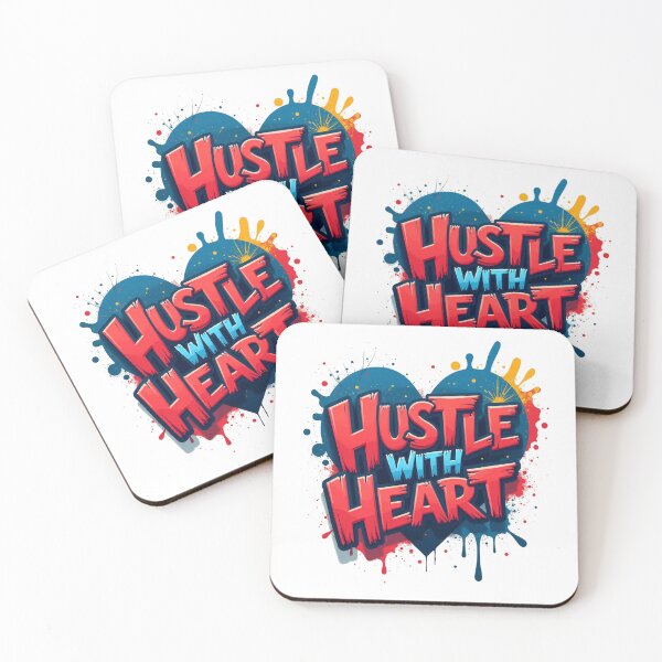 Item preview, Hustle With Heart Motivation designed and sold by Attivibe-1.
