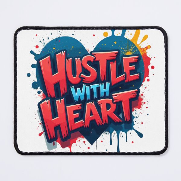 Item preview, Hustle With Heart Motivation designed and sold by Attivibe-1.