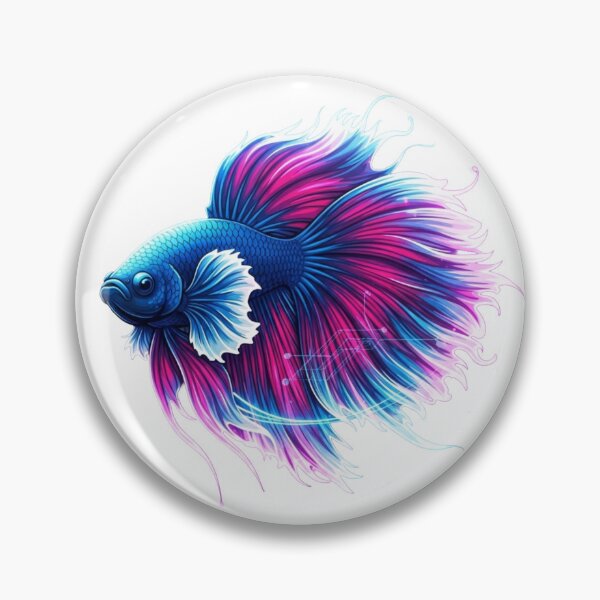 Item preview, fantasy fish artwork Minimalist illustration of a betta fish  designed and sold by TeamBettas.