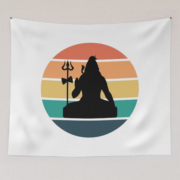 Item preview, Lord Shiva Retro Sunset Abstract Art designed and sold by Rawfuzion.