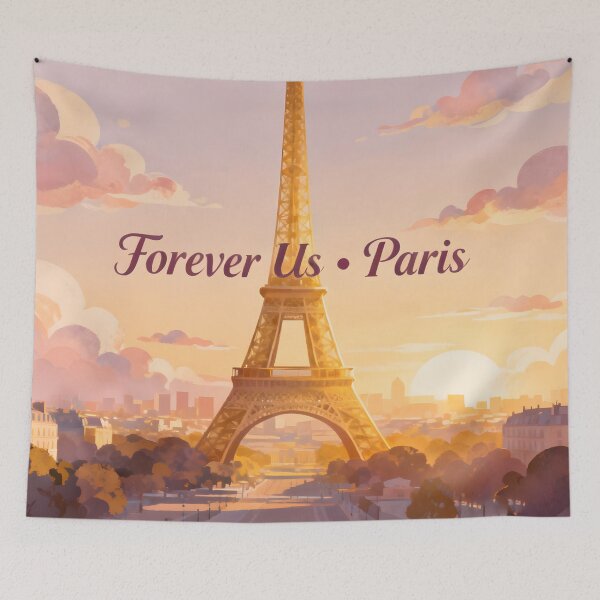 Item preview, Forever Us in Paris – Romantic Sunset Over the Eiffel Tower designed and sold by FreeFromDefault.