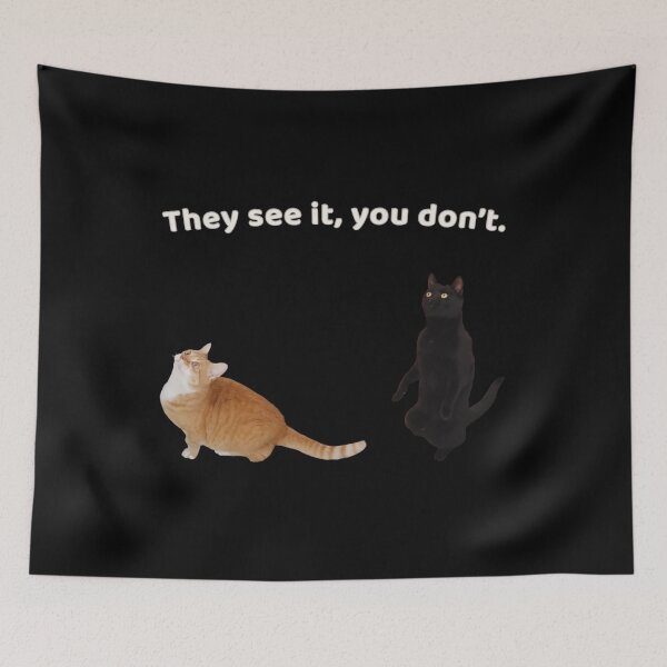 Item preview, They See It, You Don’t – Curious Cats Minimal Design designed and sold by MB-CatPrints.