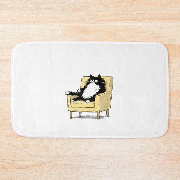 Item preview, Lazy Black Cat Relaxing In Armchair designed and sold by BrianfmArts.