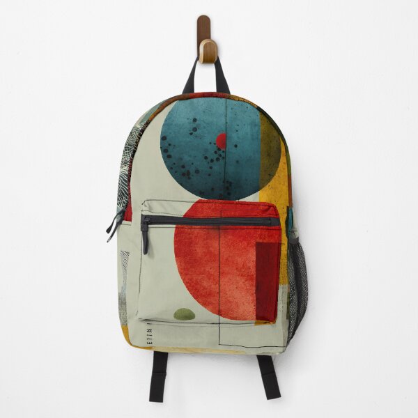 Item preview, Abstract Geometric Harmony – Teal, Red & Gold Bauhaus Vibes designed and sold by EK-World.