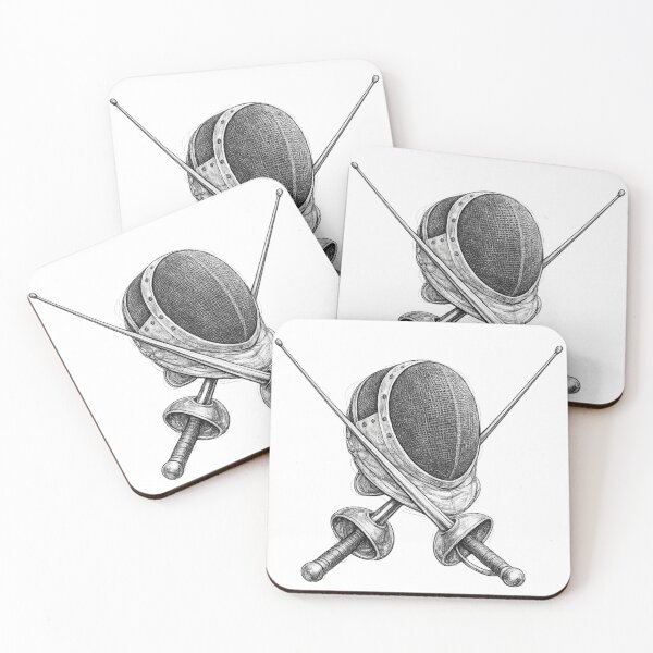 Item preview, Fencing Mask and Crossed Épées designed and sold by ChillCharmStudio.