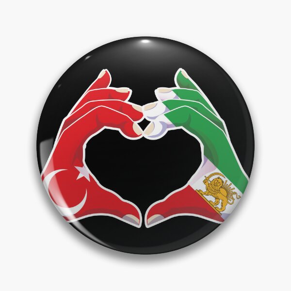 Item preview, Türkiye–Iran Unity | Heart Hands with Lion and Sun designed and sold by FlagX.