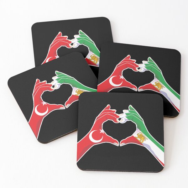 Item preview, Türkiye–Iran Unity | Heart Hands with Lion and Sun designed and sold by FlagX.