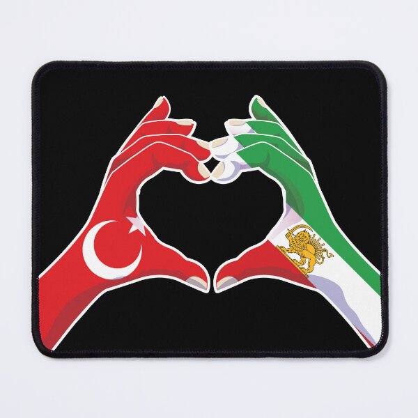 Item preview, Türkiye–Iran Unity | Heart Hands with Lion and Sun designed and sold by FlagX.