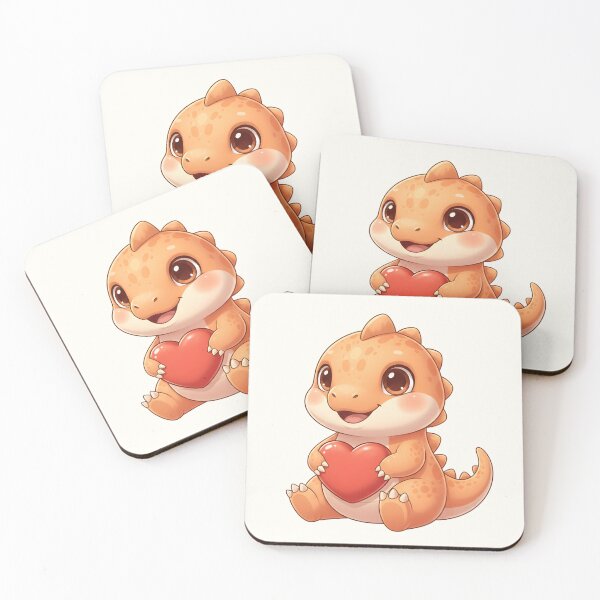 Item preview, Cute Kawaii Dinosaur Holding Heart designed and sold by naragon4289.