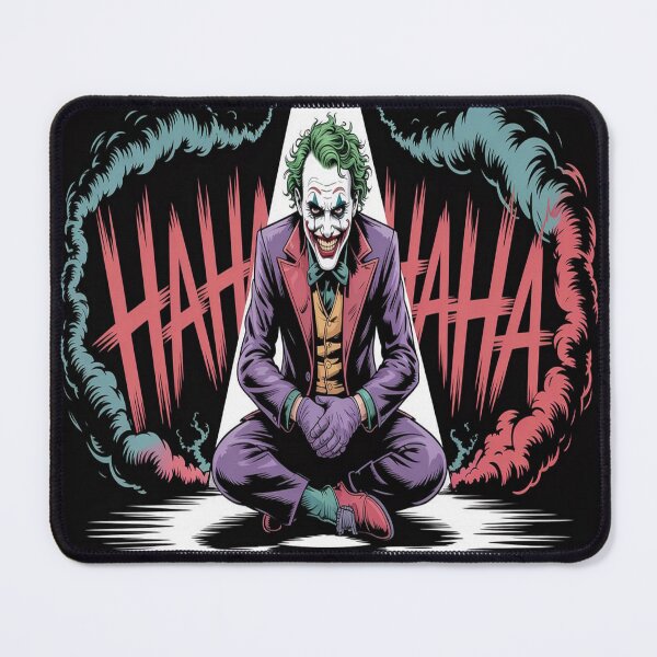 Item preview, Joker's Seated Hysteria: Spotlight Laugh in Green-Red Chaos - DC Comics Fan Art designed and sold by Midnight Veil Designs.