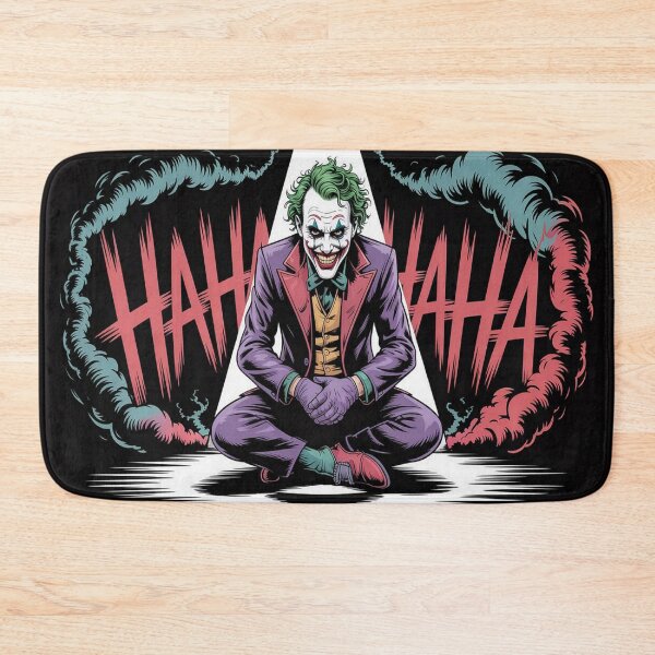 Item preview, Joker's Seated Hysteria: Spotlight Laugh in Green-Red Chaos - DC Comics Fan Art designed and sold by Midnight Veil Designs.