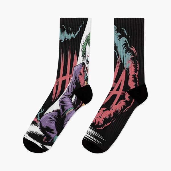 Item preview, Joker's Seated Hysteria: Spotlight Laugh in Green-Red Chaos - DC Comics Fan Art designed and sold by Midnight Veil Designs.