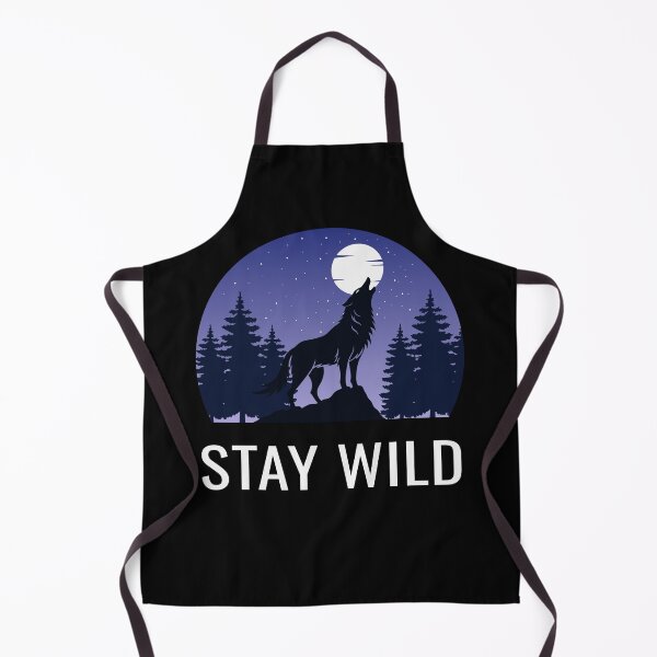 Item preview, Wolf Howling Moon Stay Wild - Wilderness Forest Night Sky Nature Adventure Art. designed and sold by JoseFrancese.