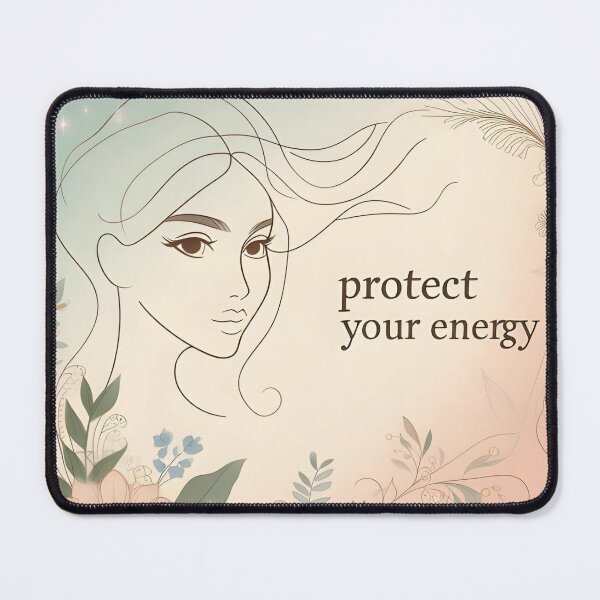 Item preview, Protect Your Energy Quote Art | Feminine Spiritual Self Care Minimal Illustration designed and sold by shopwithcare.