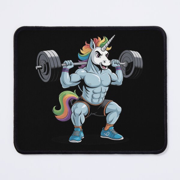 Item preview, Weightlifing Barbell - Unicorn Weightlifter designed and sold by AmandasHastie.