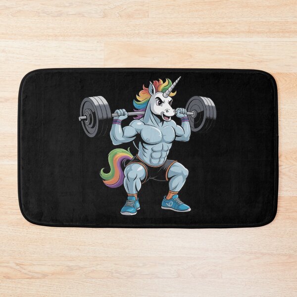 Item preview, Weightlifing Barbell - Unicorn Weightlifter designed and sold by AmandasHastie.