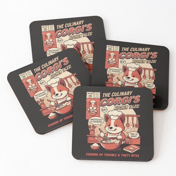 Item preview, The Culinary Corgi - Retro Vintage Comic Book Kitchen Art designed and sold by AwesomeBeyondLimits.