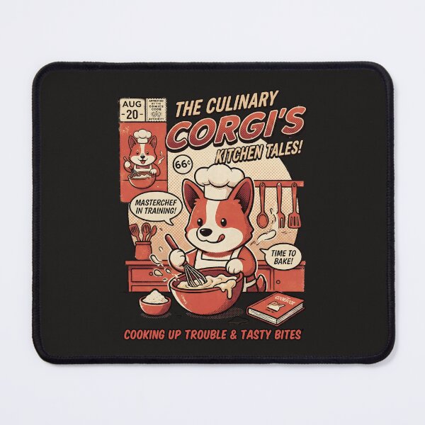 Item preview, The Culinary Corgi - Retro Vintage Comic Book Kitchen Art designed and sold by AwesomeBeyondLimits.