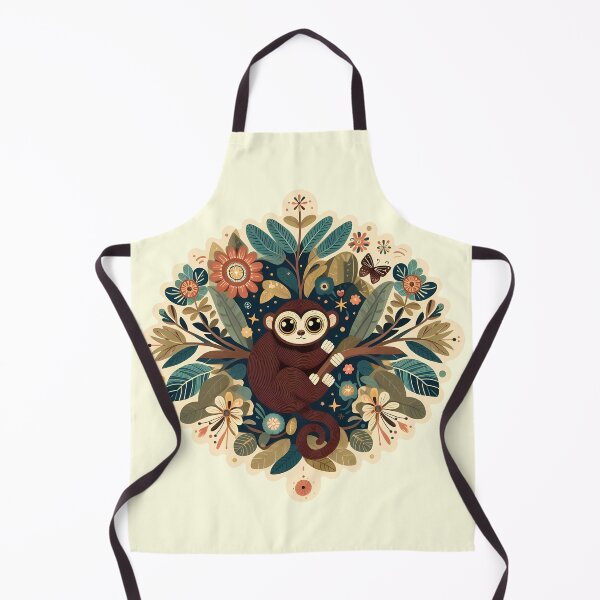 Item preview, Tarsier with Floral Motifs – Hope for Wildlife Scandinavian Folk Art by heidiannemorris © designed and sold by FOLK ART FUSION by heidiannemorris.