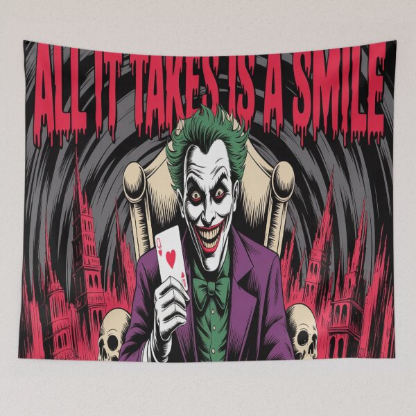 Item preview, Joker's Bloody Grin Throne: All It Takes Is a Smile - DC Comics Fan Art designed and sold by Midnight Veil Designs.