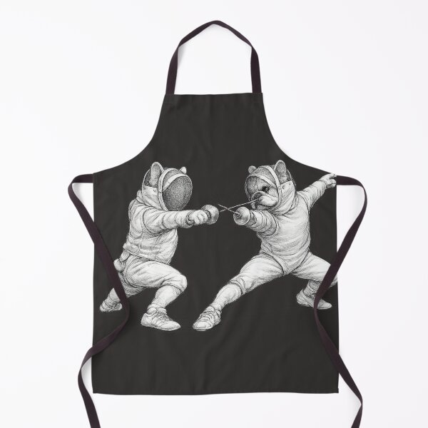 Item preview, Funny Fencing Dog Art designed and sold by ChillCharmStudio.