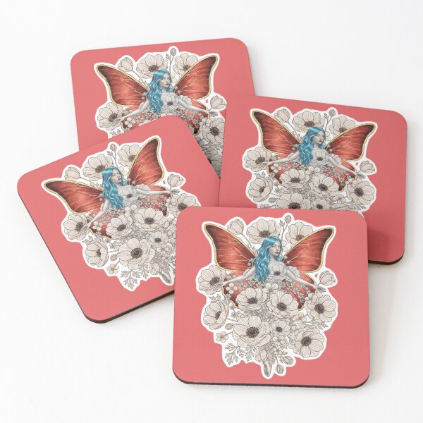 Item preview, KawisStarr Golden Botany – Fairy in Anemone Flowers designed and sold by KawisStarr.