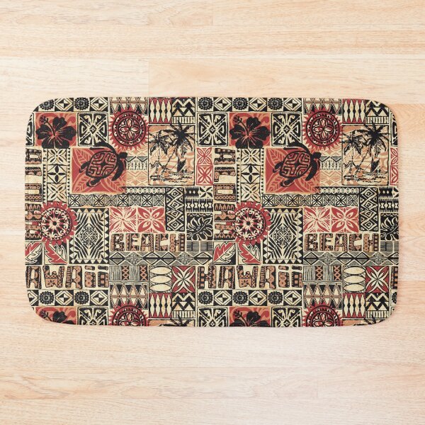 Item preview, Retro Aloha Hawaii Beach Tropical Tiki Tapa Floral designed and sold by RetroMaggie.