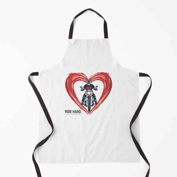 Item preview, Biker on a Heart Background – Ride Hard, Love Harder designed and sold by TwoWheels-shop.
