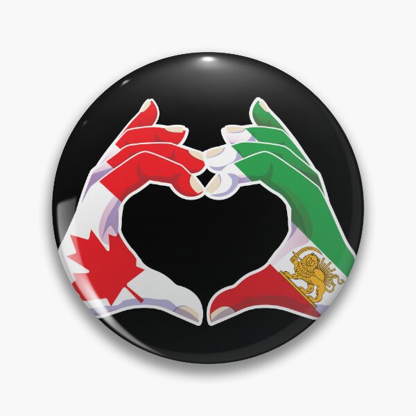 Item preview, Canadian–Iranian Unity | Heart Hands with Lion and Sun designed and sold by FlagX.