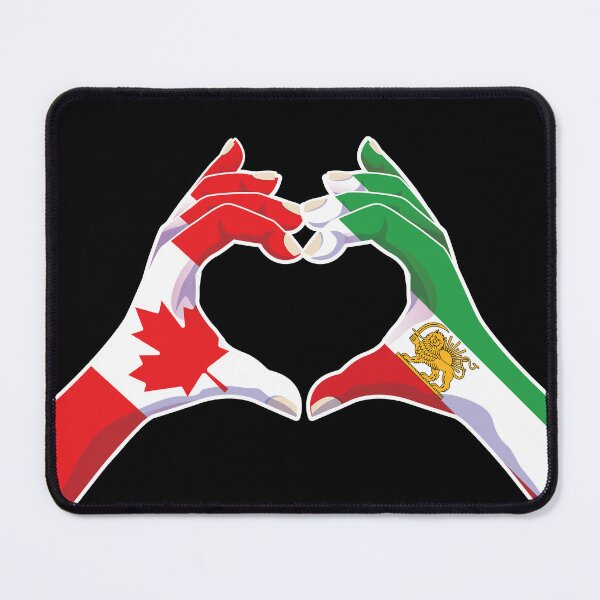 Item preview, Canadian–Iranian Unity | Heart Hands with Lion and Sun designed and sold by FlagX.
