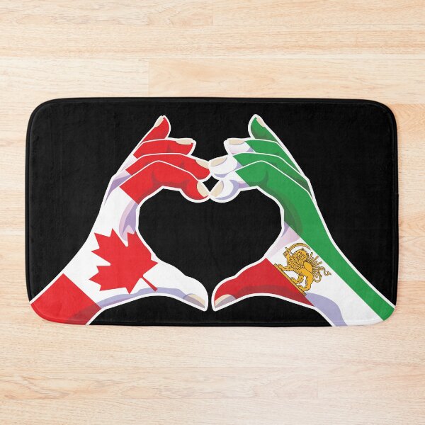 Item preview, Canadian–Iranian Unity | Heart Hands with Lion and Sun designed and sold by FlagX.