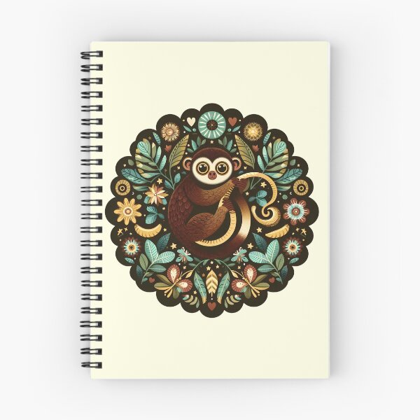 Item preview, Tarsier with Floral Motifs – Hope for Wildlife Scandinavian Folk Art by heidiannemorris © designed and sold by FOLK ART FUSION.