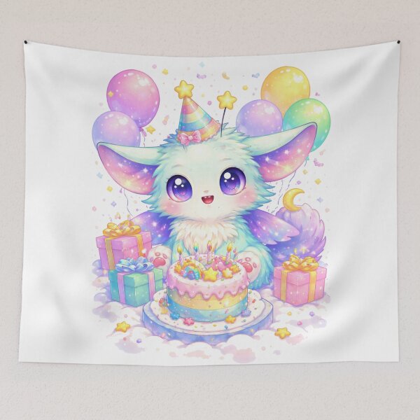 Item preview, Birthday Lunari – Cute Fantasy Birthday Creature designed and sold by LunariWorld.
