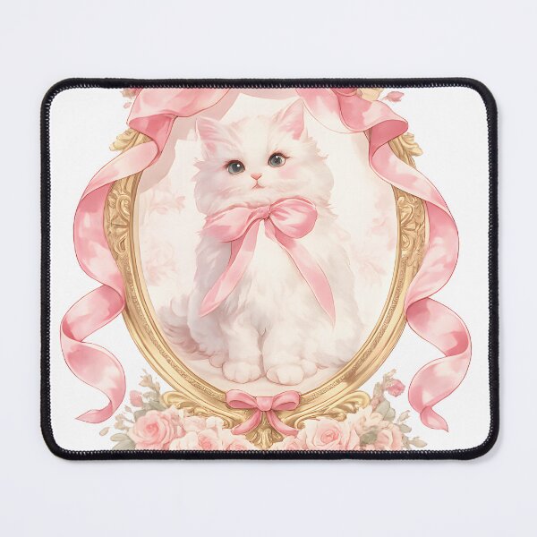 Item preview, Cute Victorian cat in an oval pastel-style frame designed and sold by Kyonmercer.