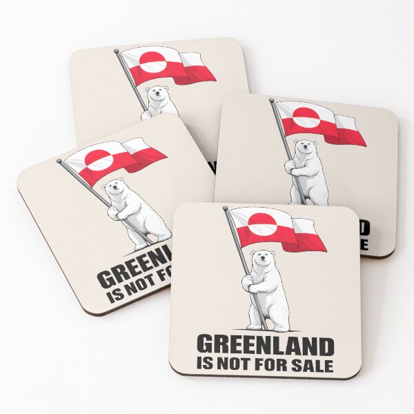 Item preview, Greenland Is Not for Sale Polar Bear Statement Quote - Greenland Flag Bear designed and sold by Aesthetic-Avenue.