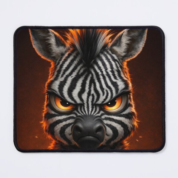 Item preview, Angry Zebra | Dark Cute Cartoon Aesthetic (Orange Glow) designed and sold by ᗩᑎTOᑎ OᒪEKSIYEᑎKO.