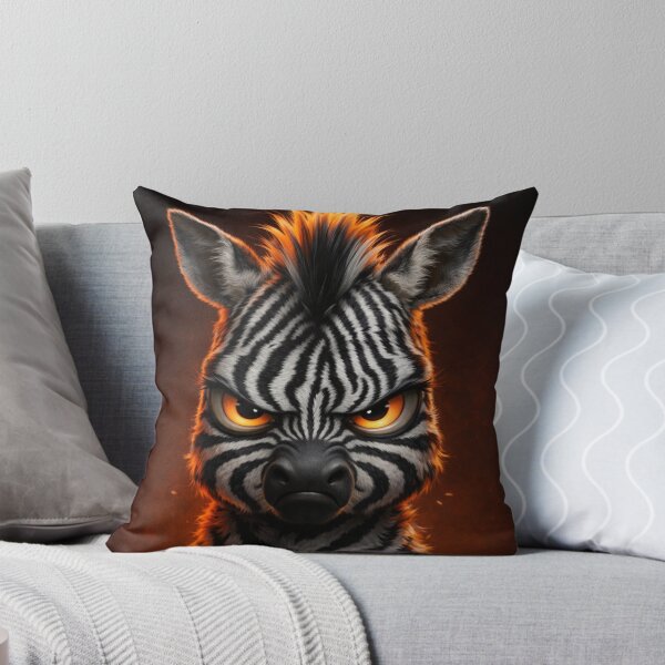 Item preview, Angry Zebra | Dark Cute Cartoon Aesthetic (Orange Glow) designed and sold by ᗩᑎTOᑎ OᒪEKSIYEᑎKO.