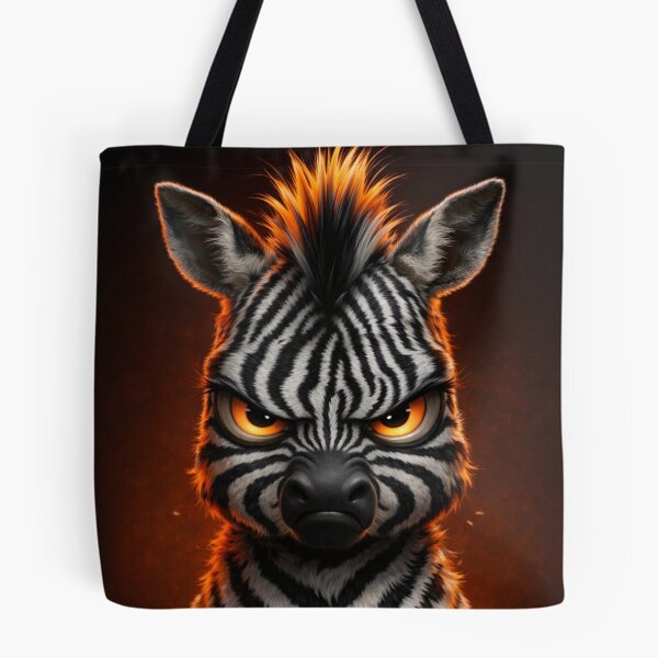 Item preview, Angry Zebra | Dark Cute Cartoon Aesthetic (Orange Glow) designed and sold by ᗩᑎTOᑎ OᒪEKSIYEᑎKO.
